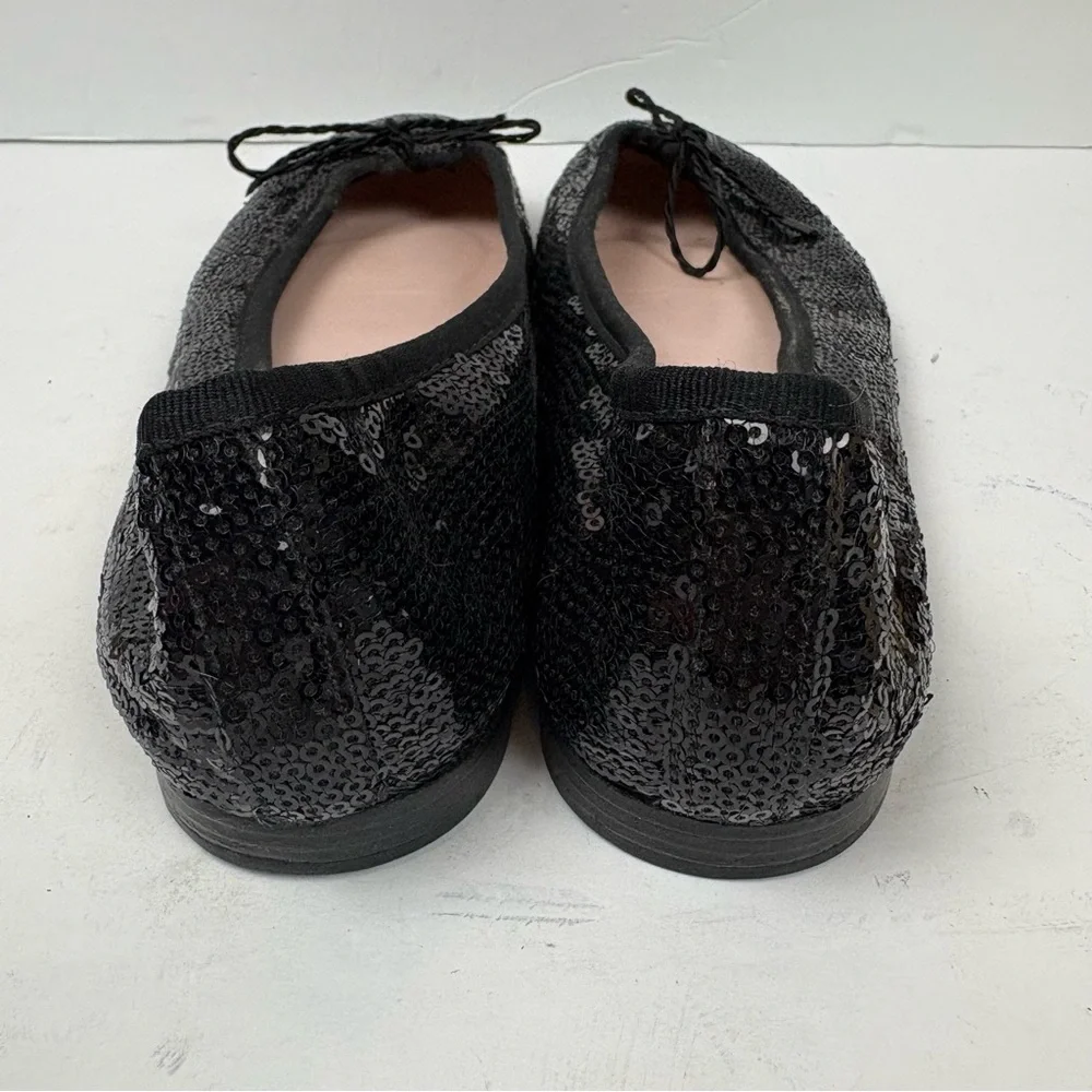 Paul Mayer Attitudes Bingo Black Sequin Baller Flats Shoes Women’s size 9 Spain
